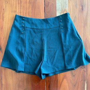 Derek Lam Teal High Waist Women's Shorts
